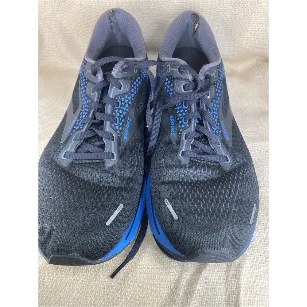Brooks Ghost 14 Men's Running Shoes Sneakers Black/Blue Siz 12 Model 1103691D056